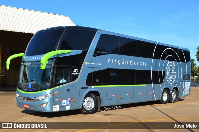 Viação Garcia 8713 na cidade de Maringá, Paraná, Brasil, por José Melo. ID da foto: 9953305.