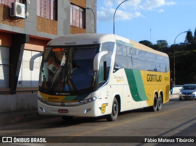 Empresa Gontijo de Transportes 18805 na cidade de Três Corações, Minas Gerais, Brasil, por Fábio Mateus Tibúrcio. Número da foto: #9951117.