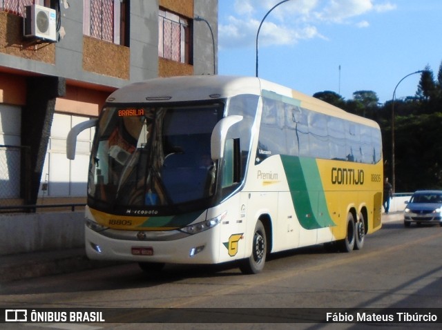 Empresa Gontijo de Transportes 18805 na cidade de Três Corações, Minas Gerais, Brasil, por Fábio Mateus Tibúrcio. ID da foto: 9951117.