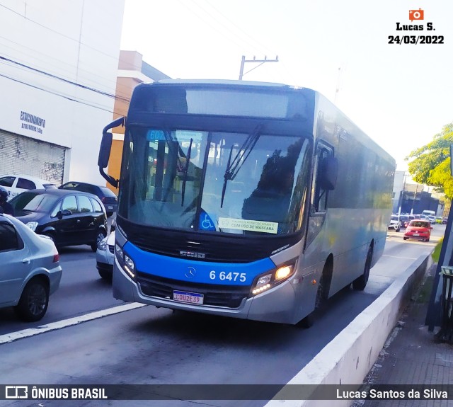 Transwolff Transportes e Turismo 6 6475 na cidade de São Paulo, São Paulo, Brasil, por Lucas Santos da Silva. Número da foto: #9951014.