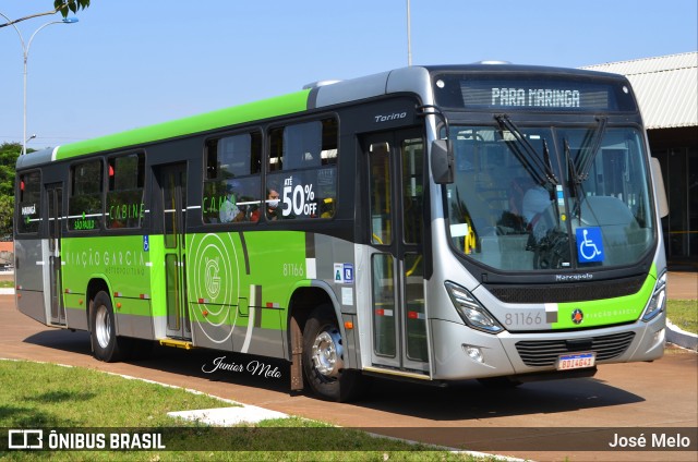 Viação Garcia 81166 na cidade de Maringá, Paraná, Brasil, por José Melo. Número da foto: #9954081.