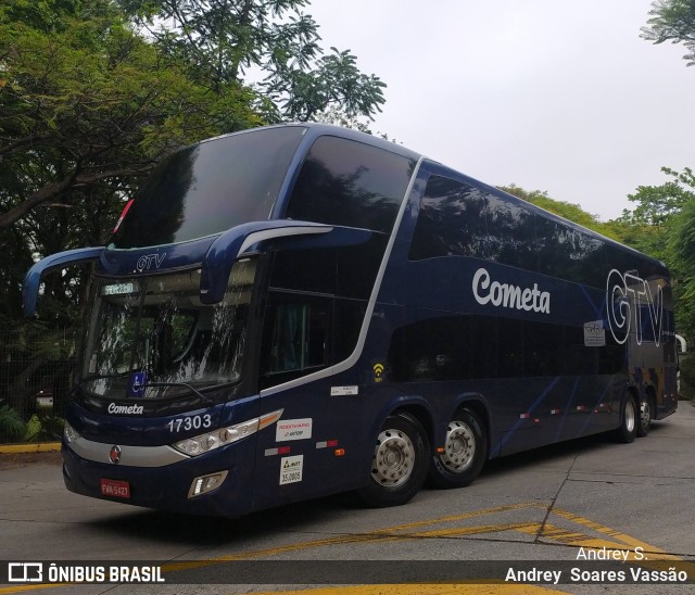 Viação Cometa 17303 na cidade de São Paulo, São Paulo, Brasil, por Andrey  Soares Vassão. ID da foto: 9952491.