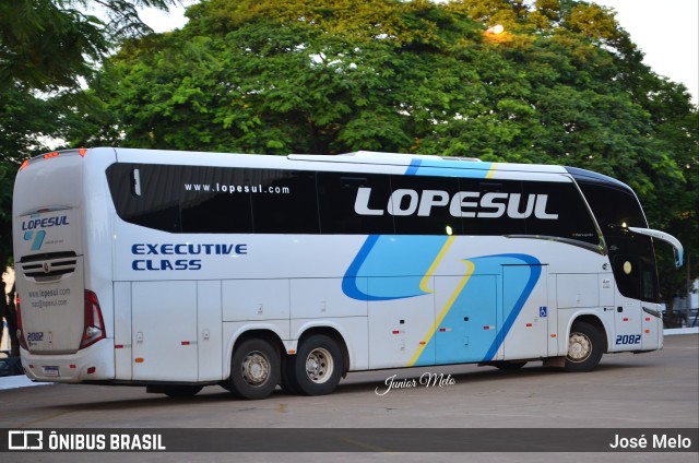 LopeSul Transportes - Lopes e Oliveira Transportes e Turismo - Lopes Sul 2082 na cidade de Maringá, Paraná, Brasil, por José Melo. ID da foto: 9953755.