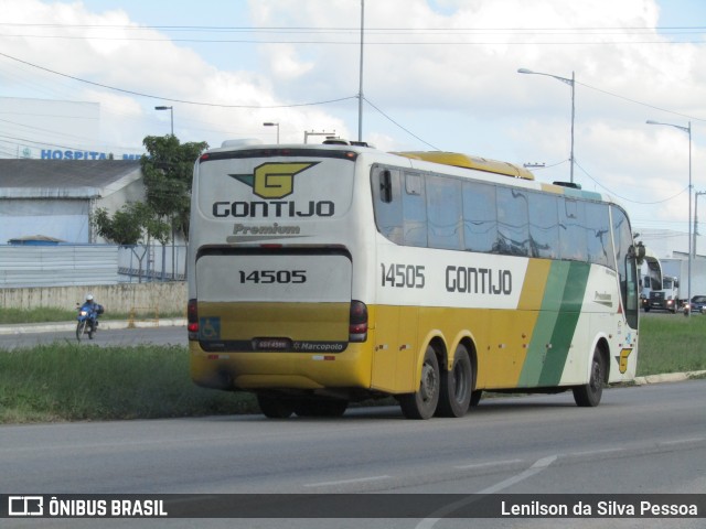 Empresa Gontijo de Transportes 14505 na cidade de Caruaru, Pernambuco, Brasil, por Lenilson da Silva Pessoa. ID da foto: 9951666.