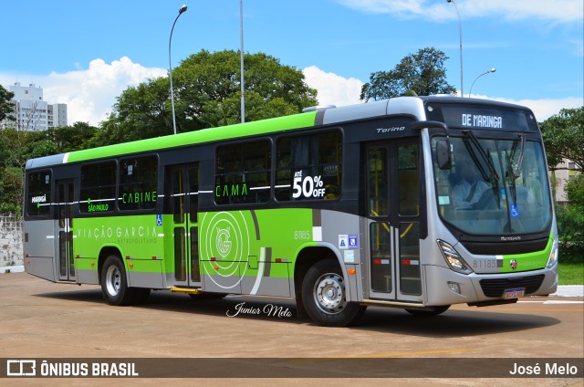 Viação Garcia 81185 na cidade de Maringá, Paraná, Brasil, por José Melo. ID da foto: 9953872.