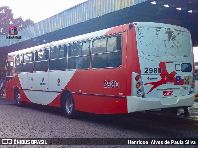 Itajaí Transportes Coletivos 2980 na cidade de Campinas, São Paulo, Brasil, por Henrique Alves de Paula Silva. Número da foto: #9952091.