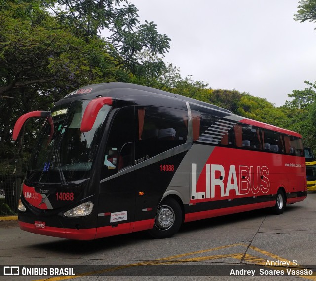 Lirabus 14088 na cidade de São Paulo, São Paulo, Brasil, por Andrey  Soares Vassão. Número da foto: #9952497.