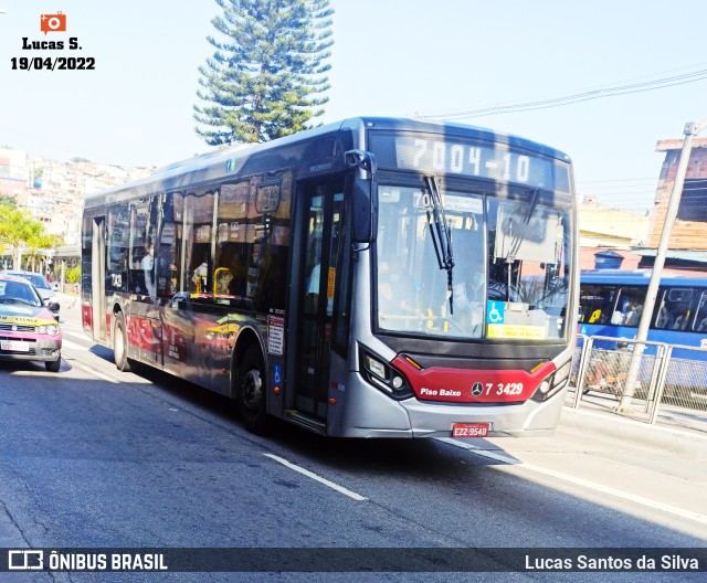 Viação Metrópole Paulista - Zona Sul 7 3429 na cidade de São Paulo, São Paulo, Brasil, por Lucas Santos da Silva. Número da foto: #9952604.