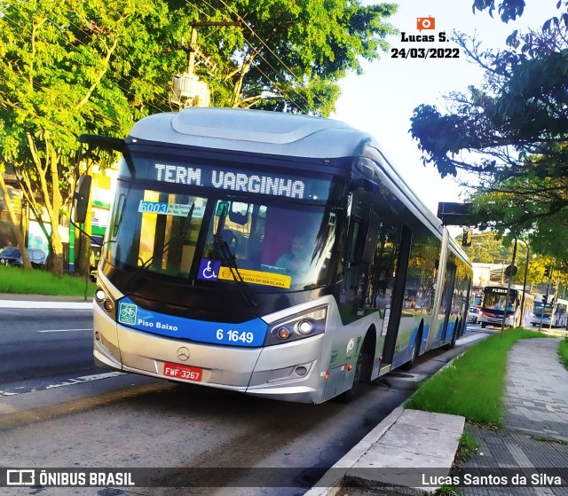 Viação Grajaú S.A. 6 1649 na cidade de São Paulo, São Paulo, Brasil, por Lucas Santos da Silva. Número da foto: #9951023.