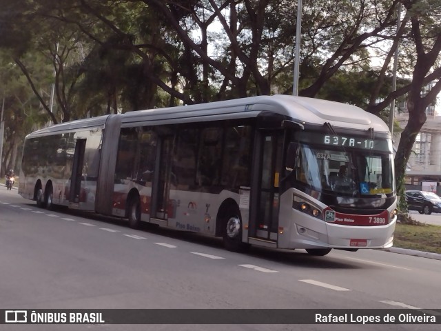 Viação Metrópole Paulista - Zona Sul 7 3890 na cidade de São Paulo, São Paulo, Brasil, por Rafael Lopes de Oliveira. Número da foto: #9951265.