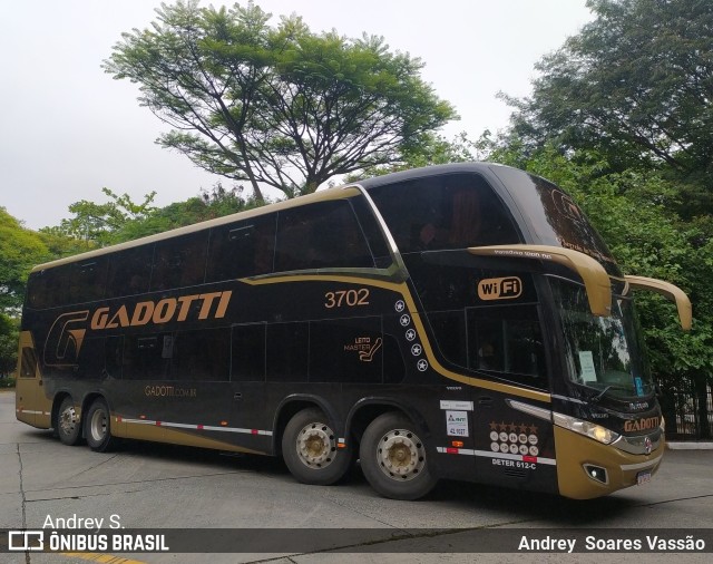Auto Viação Gadotti 3702 na cidade de São Paulo, São Paulo, Brasil, por Andrey  Soares Vassão. Número da foto: #9952527.