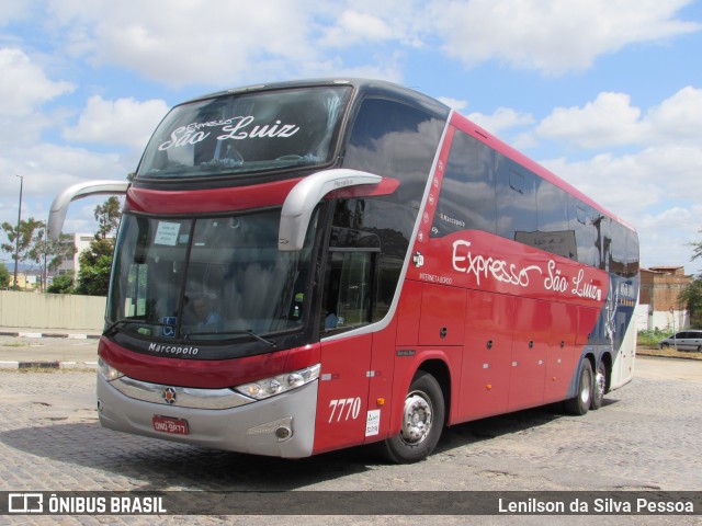 Expresso São Luiz 7770 na cidade de Caruaru, Pernambuco, Brasil, por Lenilson da Silva Pessoa. ID da foto: 9955743.