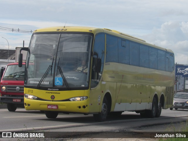 Viação Itapemirim 5713 na cidade de Jaboatão dos Guararapes, Pernambuco, Brasil, por Jonathan Silva. ID da foto: 9955119.