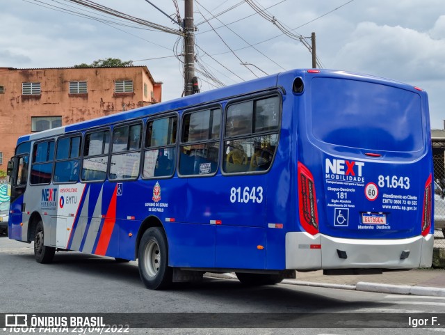 Next Mobilidade - ABC Sistema de Transporte 81.643 na cidade de Rio Grande da Serra, São Paulo, Brasil, por Igor F.. ID da foto: 9955746.