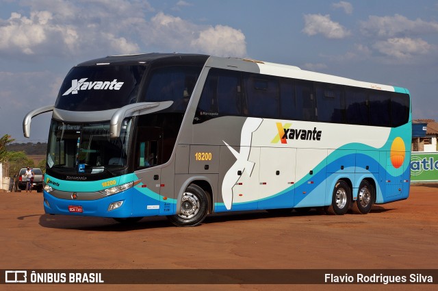 Viação Xavante 18200 na cidade de Ribeirão Cascalheira, Mato Grosso, Brasil, por Flavio Rodrigues Silva. Número da foto: #9882621.
