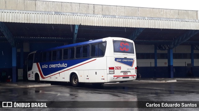 Viação São Cristóvão 2620 na cidade de São João del Rei, Minas Gerais, Brasil, por Carlos Eduardo Santos. ID da foto: 9881833.