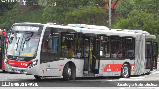 Express Transportes Urbanos Ltda 4 8708 na cidade de São Paulo, São Paulo, Brasil, por Busologia Gabrielística. Número da foto: #9883002.