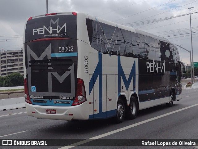 Empresa de Ônibus Nossa Senhora da Penha 58002 na cidade de São Paulo, São Paulo, Brasil, por Rafael Lopes de Oliveira. Número da foto: #9883583.