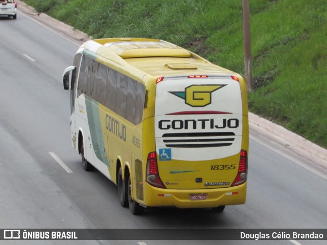 Empresa Gontijo de Transportes 18355 na cidade de Belo Horizonte, Minas Gerais, Brasil, por Douglas Célio Brandao. ID da foto: 9957501.