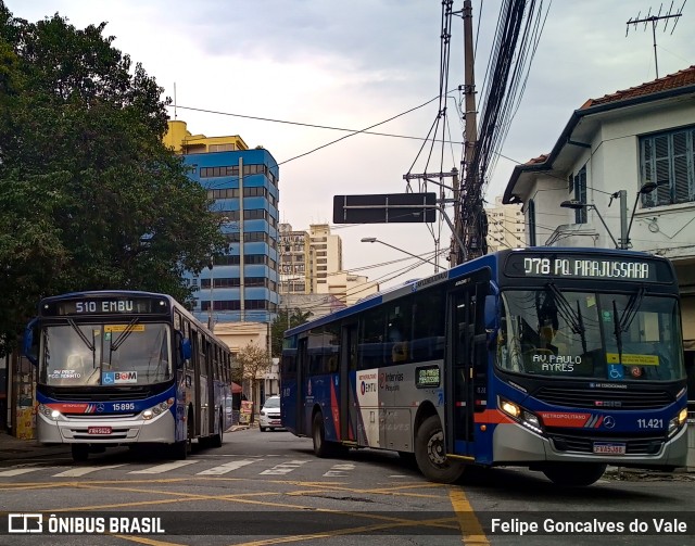 Viação Pirajuçara 11.421 na cidade de São Paulo, São Paulo, Brasil, por Felipe Goncalves do Vale. ID da foto: 9957874.