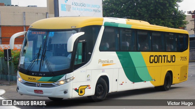 Empresa Gontijo de Transportes 7035 na cidade de Feira de Santana, Bahia, Brasil, por Victor Hugo. ID da foto: 9958214.