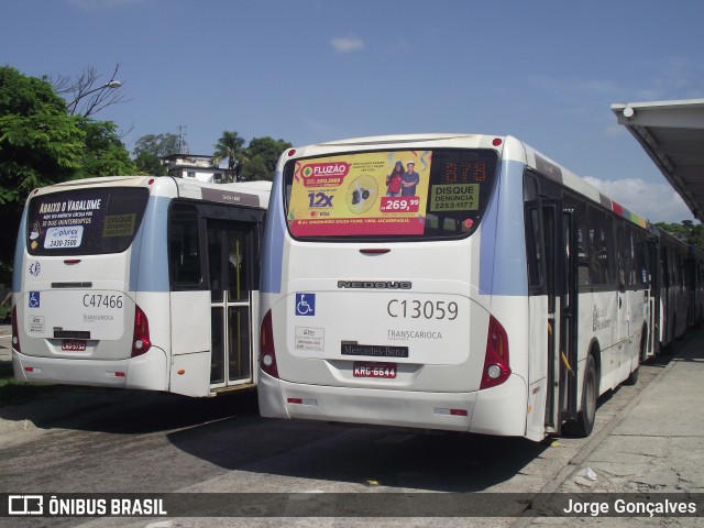 Transportes Barra C13059 na cidade de Rio de Janeiro, Rio de Janeiro, Brasil, por Jorge Gonçalves. ID da foto: 9959650.