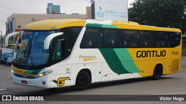 Empresa Gontijo de Transportes 7035 na cidade de Feira de Santana, Bahia, Brasil, por Victor Hugo. ID da foto: 9958220.