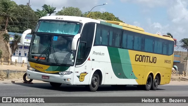 Empresa Gontijo de Transportes 14005 na cidade de Parnamirim, Rio Grande do Norte, Brasil, por Heitor B.  S.  Bezerra. ID da foto: 9957787.