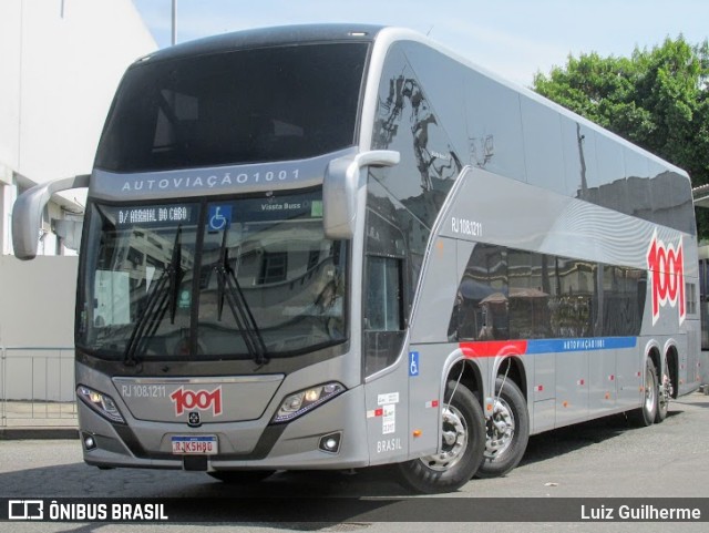 Auto Viação 1001 RJ 108.1211 na cidade de Rio de Janeiro, Rio de Janeiro, Brasil, por Luiz Guilherme. Número da foto: #9958232.