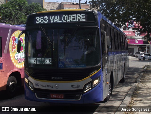 Viação Vila Real B11581 na cidade de Rio de Janeiro, Rio de Janeiro, Brasil, por Jorge Gonçalves. Número da foto: #9959753.