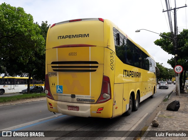 Viação Itapemirim 60035 na cidade de Maceió, Alagoas, Brasil, por Luiz Fernando. Número da foto: #9885749.