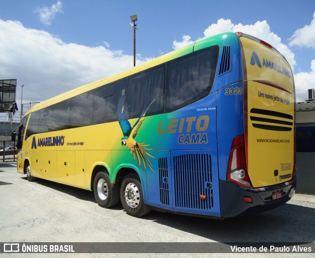 Viação Amarelinho 3323 na cidade de Belo Horizonte, Minas Gerais, Brasil, por Vicente de Paulo Alves. ID da foto: 9887250.