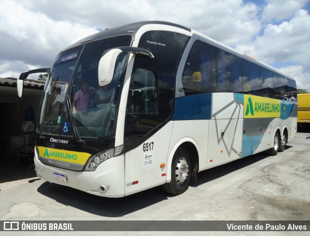 Viação Amarelinho 6517 na cidade de Belo Horizonte, Minas Gerais, Brasil, por Vicente de Paulo Alves. ID da foto: 9887230.