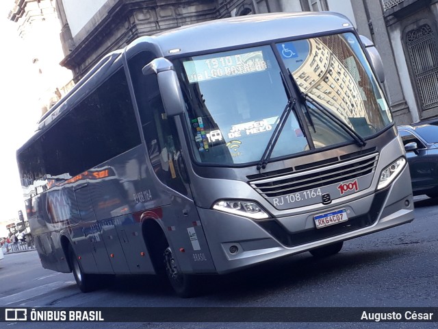 Auto Viação 1001 RJ 108.1164 na cidade de Rio de Janeiro, Rio de Janeiro, Brasil, por Augusto César. Número da foto: #9887506.