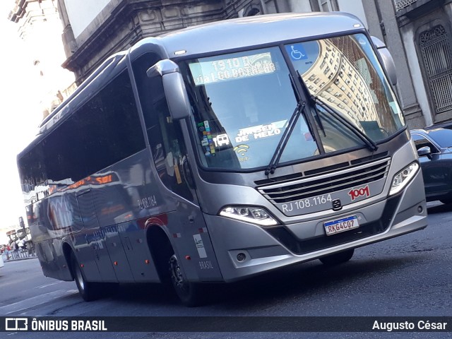 Auto Viação 1001 RJ 108.1164 na cidade de Rio de Janeiro, Rio de Janeiro, Brasil, por Augusto César. ID da foto: 9887506.