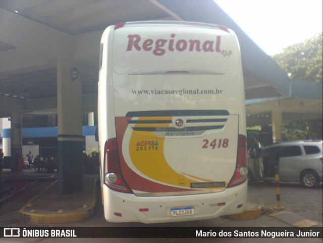 Viação Regional 2418 na cidade de Salvador, Bahia, Brasil, por Mario dos Santos Nogueira Junior. Número da foto: #9888030.
