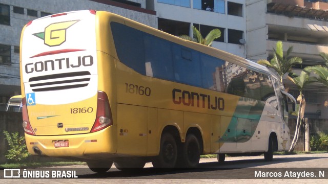 Empresa Gontijo de Transportes 18160 na cidade de Cachoeiro de Itapemirim, Espírito Santo, Brasil, por Marcos Ataydes. N. ID da foto: 9887954.