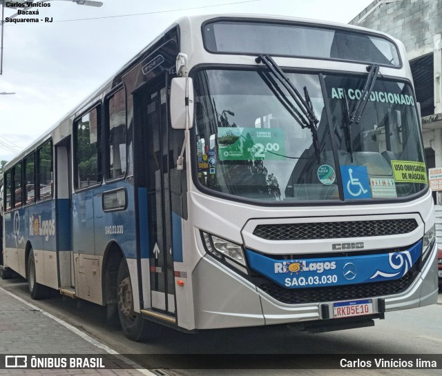 Rio Lagos Transportes SAQ.03.030 na cidade de Saquarema, Rio de Janeiro, Brasil, por Carlos Vinícios lima. Número da foto: #9887227.