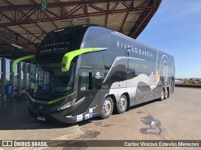 Viação Garcia 86008 na cidade de Londrina, Paraná, Brasil, por Carlos Vinicius Estevão Menezes. Número da foto: #9891963.