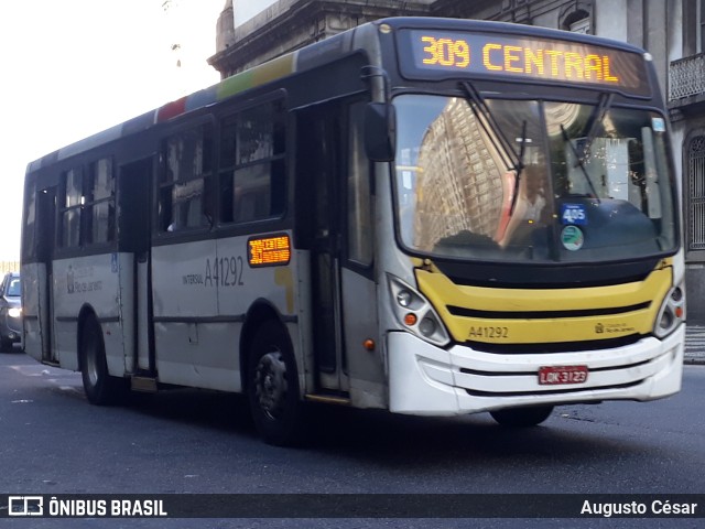 Real Auto Ônibus A41292 na cidade de Rio de Janeiro, Rio de Janeiro, Brasil, por Augusto César. Número da foto: #9890796.