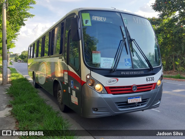 Viação Mimo 6330 na cidade de Jacareí, São Paulo, Brasil, por Jadson Silva. ID da foto: 9889533.