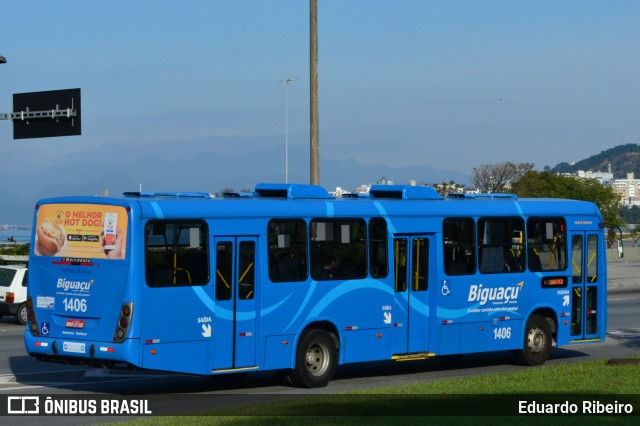 Biguaçu Transportes Coletivos Administração e Participação 1406 na cidade de Florianópolis, Santa Catarina, Brasil, por Eduardo Ribeiro. ID da foto: 9889834.