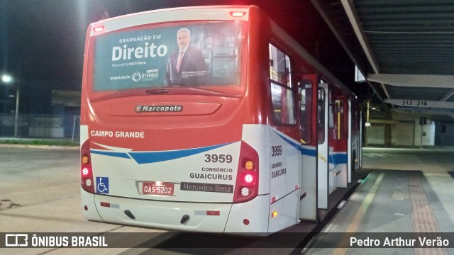 Jaguar Transportes Urbanos 3959 na cidade de Campo Grande, Mato Grosso do Sul, Brasil, por Pedro Arthur Verão. Número da foto: #9892023.
