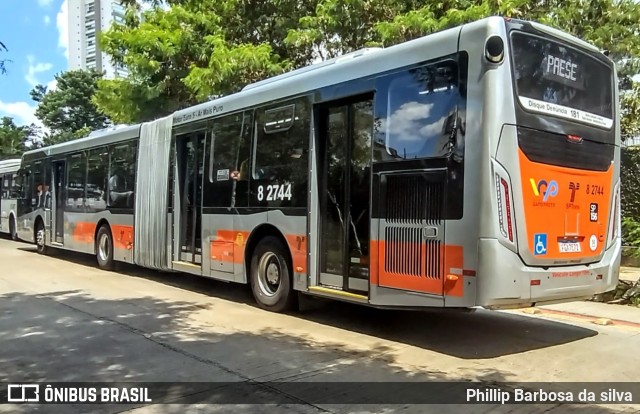 Viação Gato Preto 8 2744 na cidade de São Paulo, São Paulo, Brasil, por Phillip Barbosa da silva. Número da foto: #9889966.