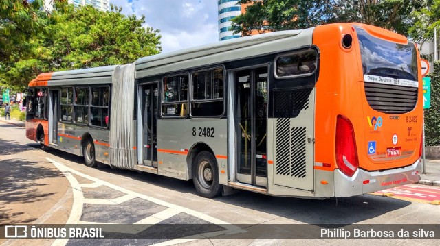 Viação Gato Preto 8 2482 na cidade de São Paulo, São Paulo, Brasil, por Phillip Barbosa da silva. ID da foto: 9889724.