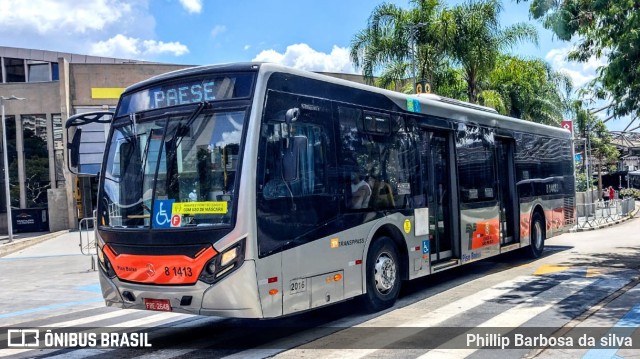 TRANSPPASS - Transporte de Passageiros 8 1413 na cidade de São Paulo, São Paulo, Brasil, por Phillip Barbosa da silva. ID da foto: 9889720.