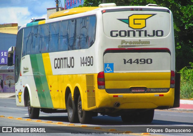 Empresa Gontijo de Transportes 14490 na cidade de Eunápolis, Bahia, Brasil, por Eriques  Damasceno. Número da foto: #9892003.