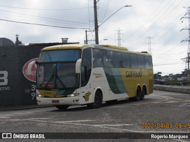 Empresa Gontijo de Transportes 17305 na cidade de São José dos Campos, São Paulo, Brasil, por Rogerio Marques. ID da foto: 9894069.