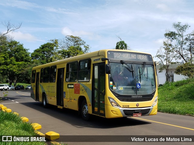 TCGL - Transportes Coletivos Grande Londrina 3339 na cidade de Londrina, Paraná, Brasil, por Victor Lucas de Matos Lima. ID da foto: 9894362.