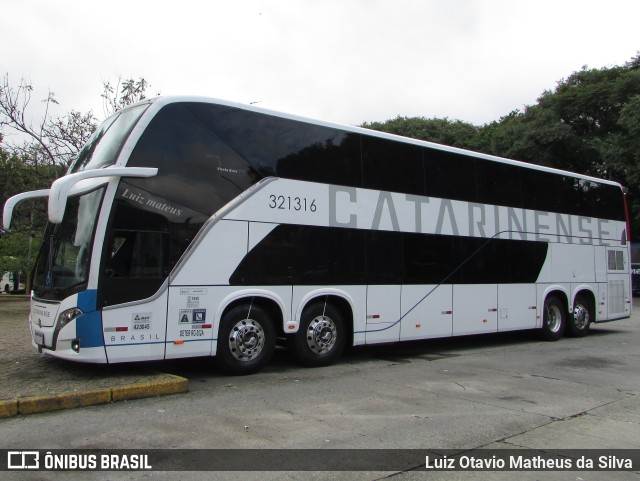 Auto Viação Catarinense 321316 na cidade de São Paulo, São Paulo, Brasil, por Luiz Otavio Matheus da Silva. ID da foto: 9893579.